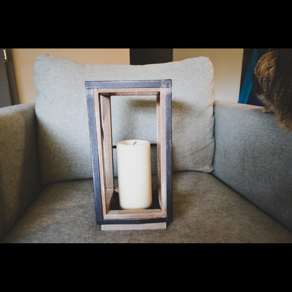 Candle and holder